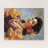Golden Flamenco Beauful Mexican Calendar Girl Legpuzzel (Horizontaal)