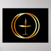 Golden Flaming Chalice Poster (Voorkant)