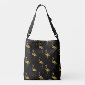 Golden Flamingo Zwart TP Crossbody Tas (Achterkant)