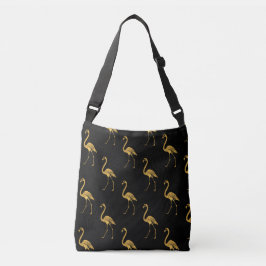 Golden Flamingo Zwart TP Crossbody Tas