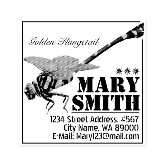 Golden Flangetail Rubberstempel (Afrduk)