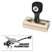 Golden Flangetail Rubberstempel (Gestempeld)