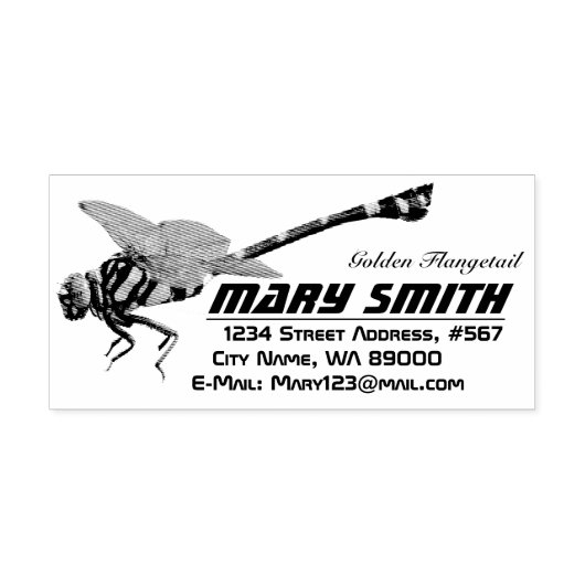 Golden Flangetail Rubberstempel (Afrduk)