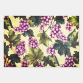 Golden Flare, Crimson Nouveau en Grapes & Vines Inpakpapier Vel (Voorkant 3)