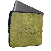 Golden Flecks Victoria Naam Design, Laptop Sleeve (Voorkant Rechts)
