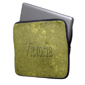 Golden Flecks Victoria Naam Design, Laptop Sleeve (Voorkant Links)