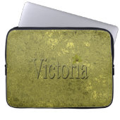 Golden Flecks Victoria Naam Design, Laptop Sleeve (Voorkant)