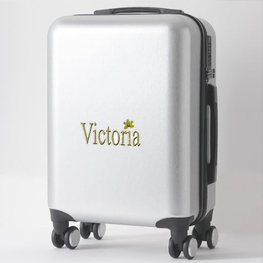Golden Flecks Victoria Naam Design, Sticker (Koffer)
