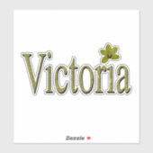 Golden Flecks Victoria Naam Design, Sticker (Vel)