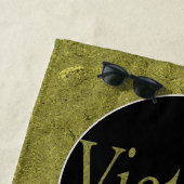 Golden Flecks Victoria Naam Design, Strandlaken (In situ)