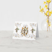 Golden Fleur De Li Note Cards Kaart (Gele Bloem)