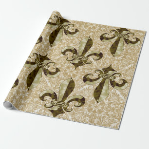 Golden Fleur de Lis Cadeaupapier