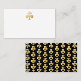 Golden Fleur de Lis Damask Reception Place Card Plaatskaartje