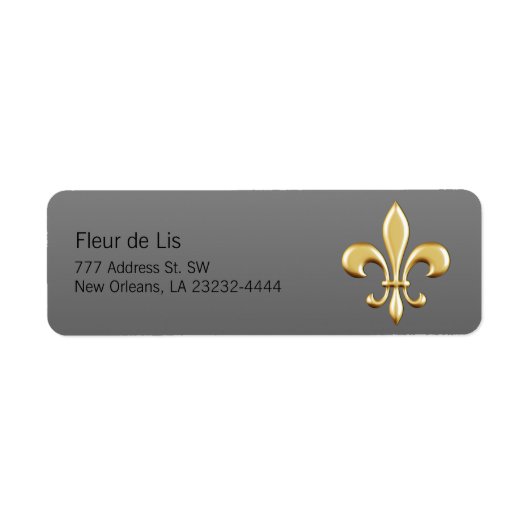 Golden Fleur De Lis Etiket (Voorkant)