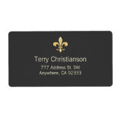 Golden Fleur De Lis Etiket (Voorkant)