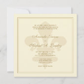 Golden Fleur de Lis Formal Wedding Kaart (Voorkant)