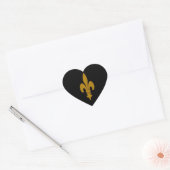 Golden Fleur De Lis Hart Sticker (Envelop)