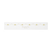 Golden Fleur de Lis Invitation Belly Band Uitnodigingen Wikkel (Vlak)
