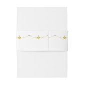 Golden Fleur de Lis Invitation Belly Band Uitnodigingen Wikkel (Achterkant Voorbeeld)