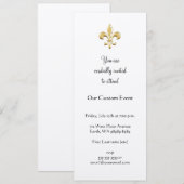 Golden Fleur De Lis Kaart (Voorkant / Achterkant)