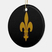 Golden Fleur De Lis Keramisch Ornament (Links)