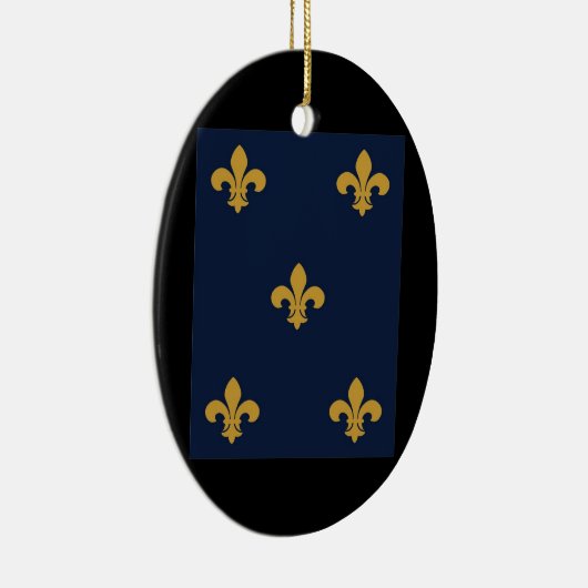 Golden Fleur De Lis Keramisch Ornament (Rechts)
