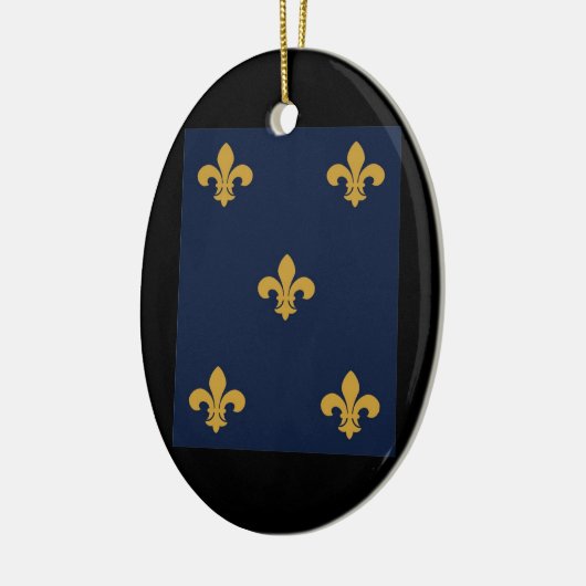 Golden Fleur De Lis Keramisch Ornament (Links)