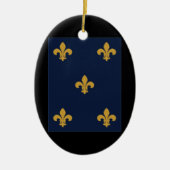 Golden Fleur De Lis Keramisch Ornament (Voorkant)