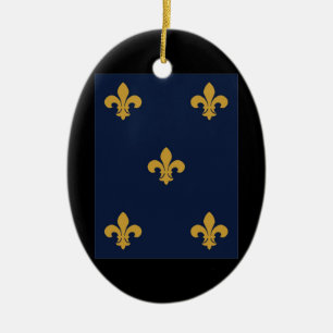 Golden Fleur De Lis Keramisch Ornament