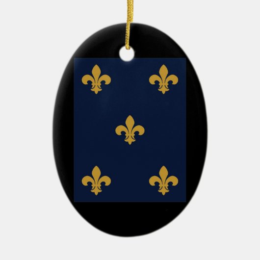Golden Fleur De Lis Keramisch Ornament (Voorkant)