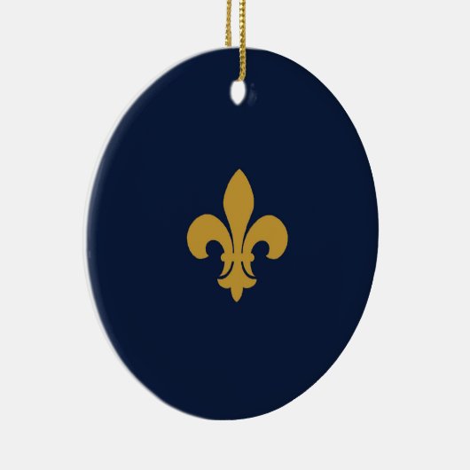 Golden Fleur De Lis Keramisch Ornament (Rechts)