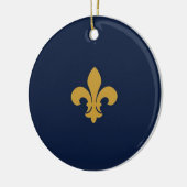 Golden Fleur De Lis Keramisch Ornament (Links)