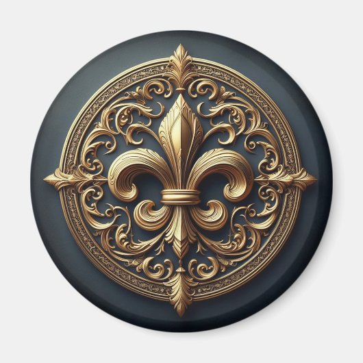 Golden Fleur De Lis Magneet (Voorkant)