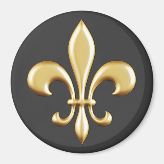 Golden Fleur De Lis Magneet (Voorkant)