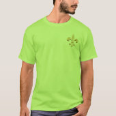 Golden Fleur De Lis met aangepaste naam T-shirt (Voorkant)