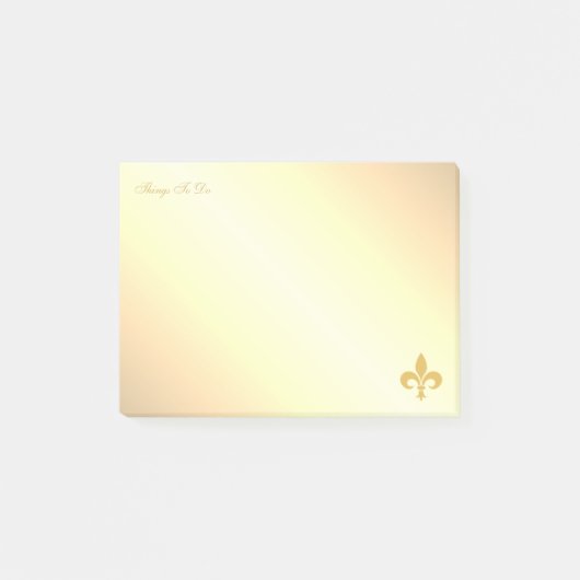 Golden Fleur de Lis op gouden gradiënt Post-it® Notes (Voorkant)