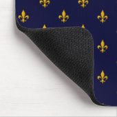 Golden Fleur de Lis op Navy Blue Muismat (Hoek)