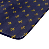Golden Fleur de Lis op Navy Blue Snijplank (Hoek)