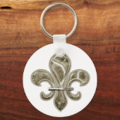 Golden Fleur de Lis Sleutelhanger (Voorkant)