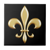 Golden Fleur De Lis Tegeltje (Voorkant)