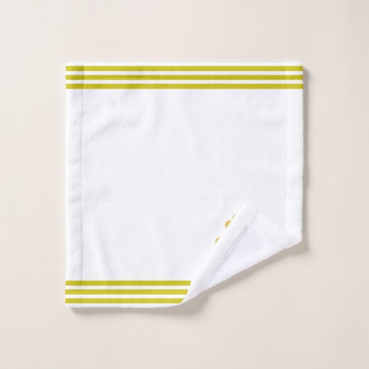 Golden Fleur de Lis, Three Stripes on White Bad Handdoek (Wasdoekje)