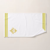 Golden Fleur de Lis, Three Stripes on White Bad Handdoek (Handdoek)