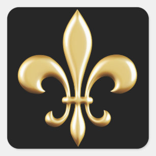 Golden Fleur De Lis Vierkante Sticker