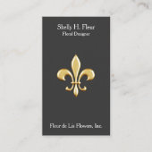 Golden Fleur De Lis Visitekaartje (Voorkant)