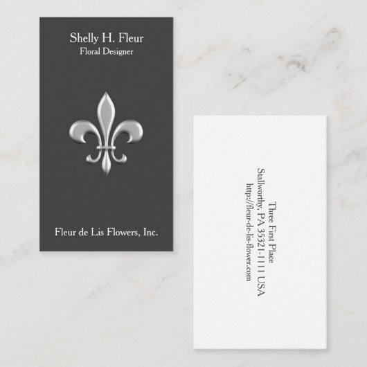 Golden Fleur De Lis Visitekaartje (Voorkant / Achterkant)