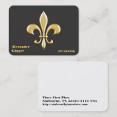 Golden Fleur De Lis Visitekaartje (Voorkant / Achterkant)