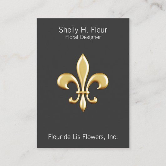 Golden Fleur De Lis Visitekaartje (Voorkant)
