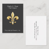 Golden Fleur De Lis Visitekaartje (Voorkant / Achterkant)