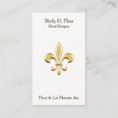 Golden Fleur De Lis Visitekaartje (Voorkant)