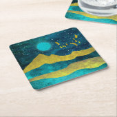 Golden Flock Kartonnen Onderzetters (Schuin)